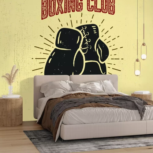 Fotobehang Bokshandschoenen in een sportieve benadering