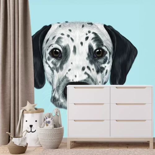 Fotobehang Dalmatiër op een lichte achtergrond