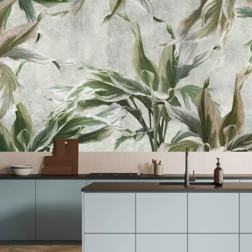 Fotobehang Exotische groene bladeren