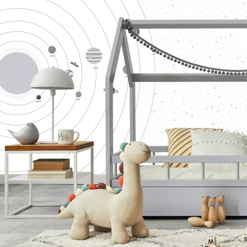 Fotobehang Planeten en sterren in het zonnestelsel ruimtethema