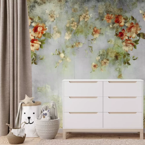 Fotobehang Scandinavisch bloemenpatroon