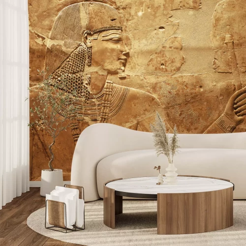 Fotobehang Oud Egyptisch stenen reliëf