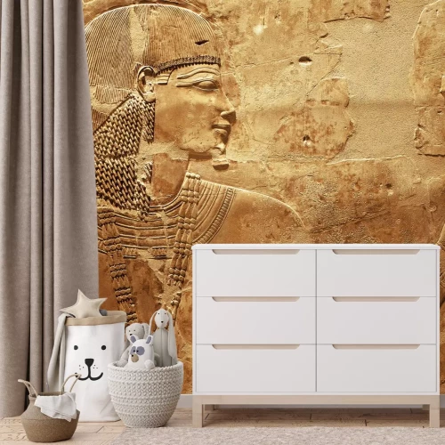 Fotobehang Oud Egyptisch stenen reliëf