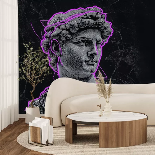 Fotobehang Griekse godensculptuur in pop-artstijl