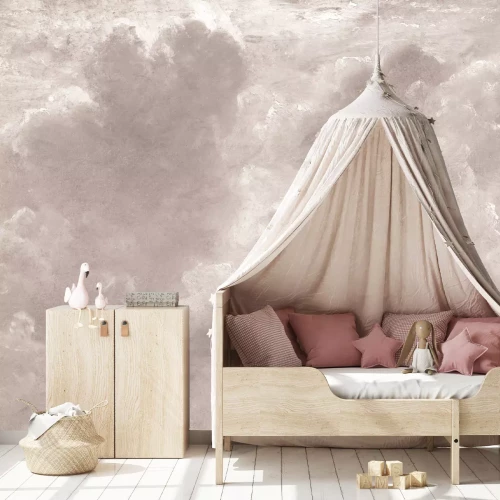 Fotobehang Monochromatische lucht met wolken