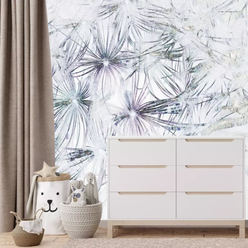 Fotobehang Löwenzahnsamen im Aquarellstil, pflanzliches Motiv