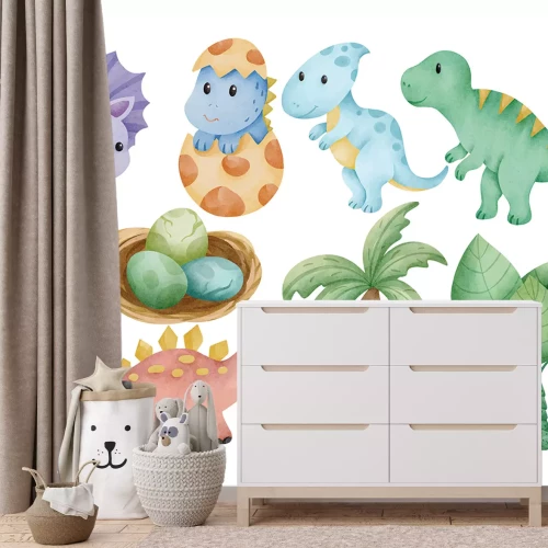 Sticker Dinosaurussen en tropische planten