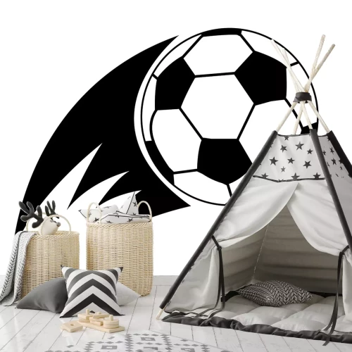 Sticker Voetbal in beweging