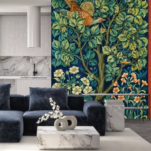 Sticker Botanisch patroon in de stijl van William Morris