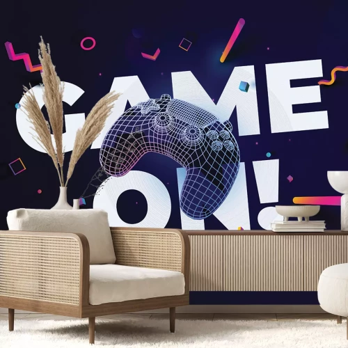 Sticker Gamecontroller en de tekst Game On