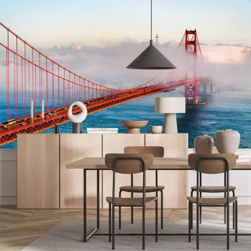 Sticker Golden Gate Bridge in de mist