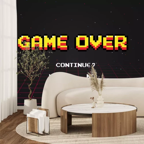 Sticker Grafiek in retro computerspelstijl met de tekst Game Over