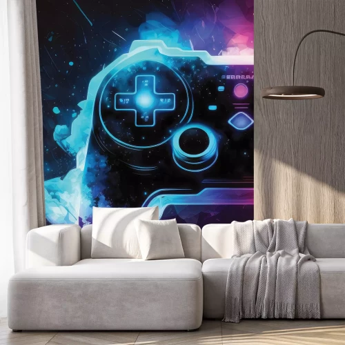 Sticker Artistieke grafiek van een videogamecontroller