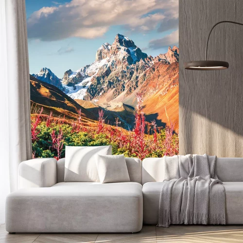 Sticker Berglandschap met uitzicht op de Oesjba