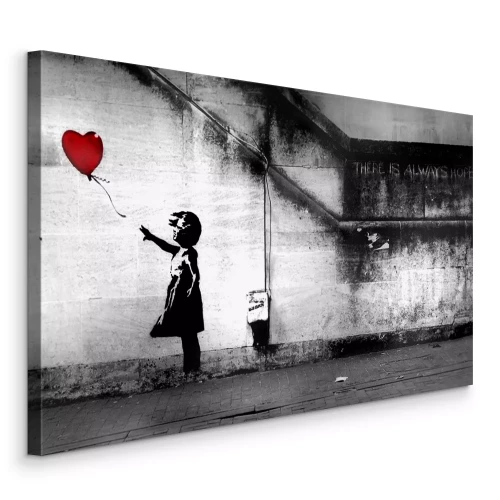 Canvas Meisje met een ballon Banksy reproductie