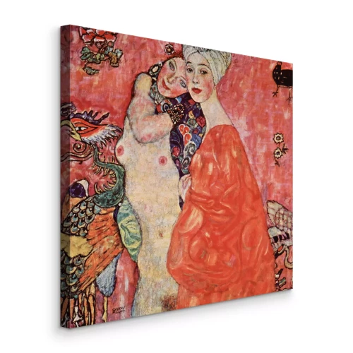 Canvas Rode emoties in abstracte vorm