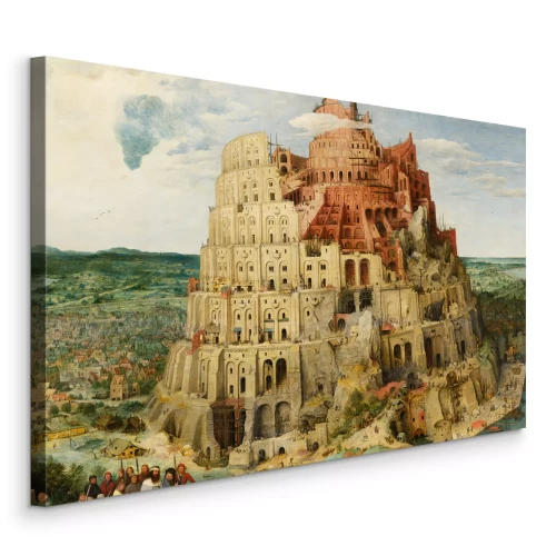 Canvas Geschilderde toren van Babel