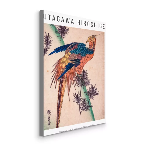 Canvas Een prachtige exotische vogel in zijn natuurlijke habitat