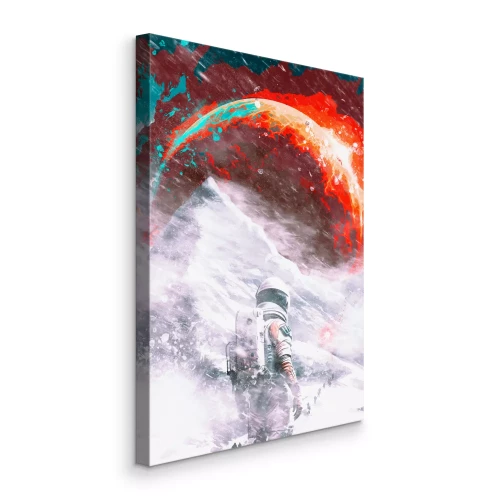 Canvas Astronaut en een fantastisch uitzicht op de planeet