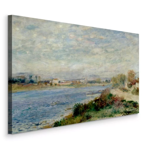 Canvas Een rivier vol leven in een schilderachtig natuurlandschap