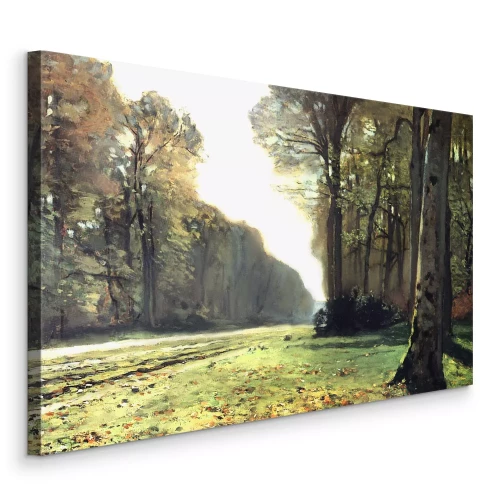 Canvas Reproductie van Claude Monet&#39;s De weg naar Chailly