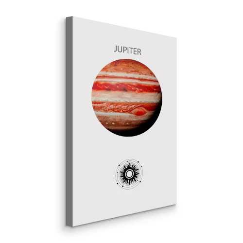 Canvas Jupiter de rood-witte planeet