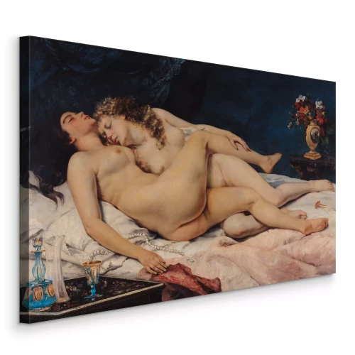 Canvas Vluchtige momenten van charmante vrouwelijkheid verpakt in romantiek