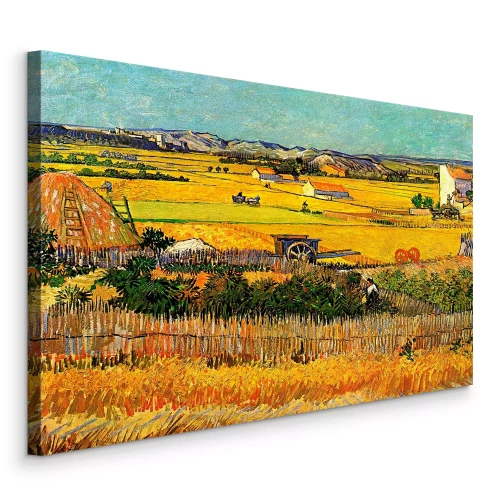 Canvas Gouden landbouwgrond in de zomerzon