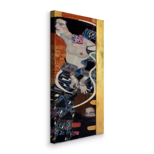 Canvas Mysterieuze vrouw in abstracte lijnen