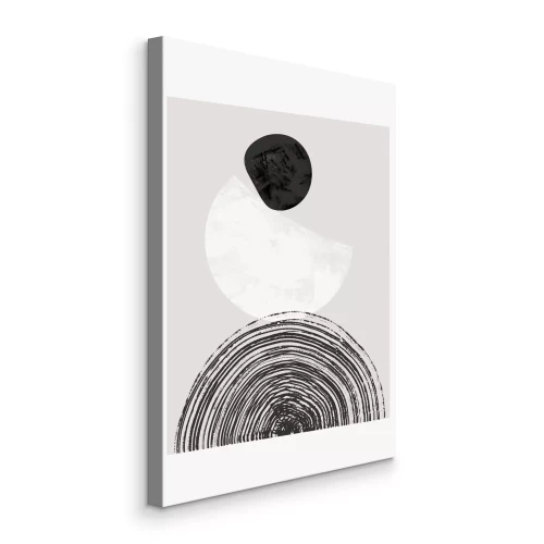 Canvas Abstracte torenvormige vormen in zwart-wit