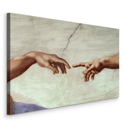 Canvas Een subtiele aanraking van de hand symboliseert nabijheid