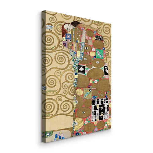 Canvas Een dynamisch patroon met een vrouw en een decoratief ornament