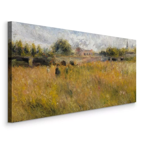Canvas Impressionistisch panorama van de Seine in een schilderachtig landschap