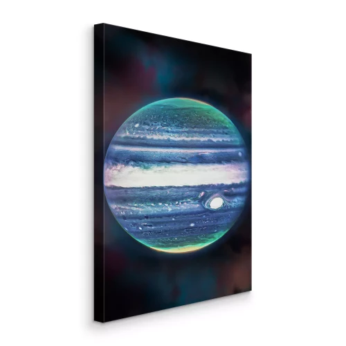 Canvas Jupiter tegen de achtergrond van de sterrenhemel