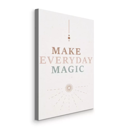 Canvas Positieve typografie met zonnesymbool