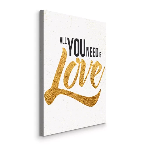 Canvas Decoratieve inscriptie over de behoefte aan liefde