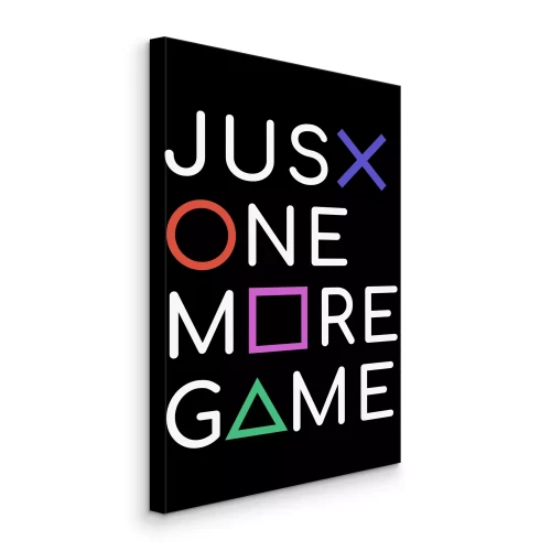 Canvas Gamer-inscriptie met gamepadknoppen