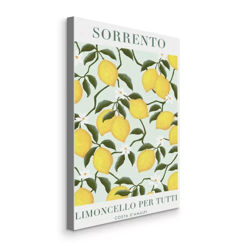 Canvas Citroenen met Italiaanse inscripties