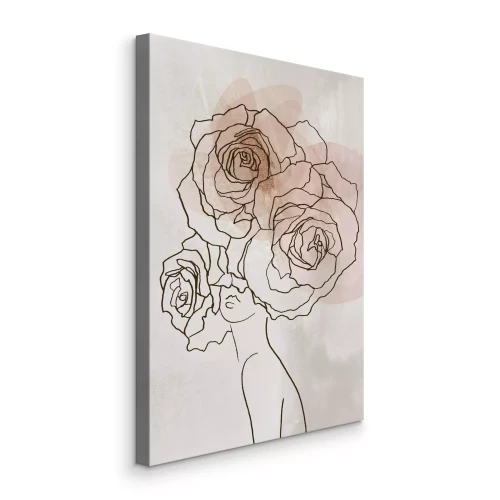 Canvas Anna and Roses (1 Part) Vertical