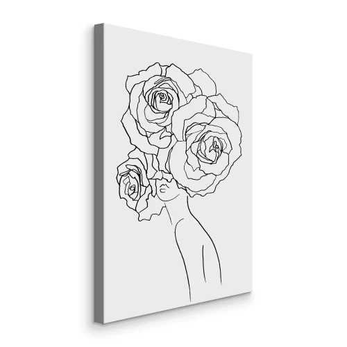 Canvas Fancy Roses (1 Part) Vertical