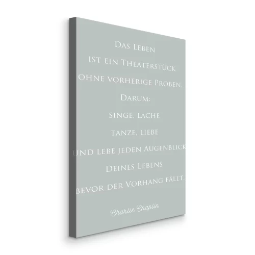 Canvas Inscriptie over het leven van Shakespeare