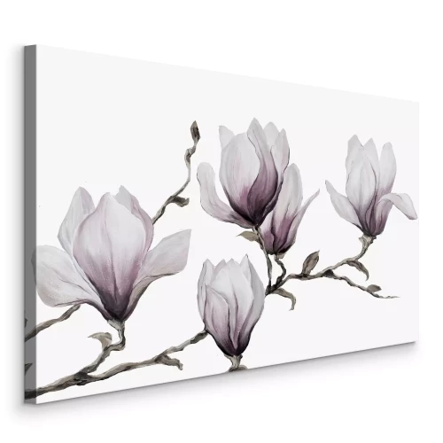 Canvas Heldere magnolia-luifels in een schilderachtige stijl