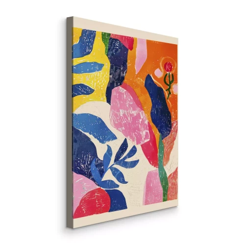 Canvas Een kleurrijke compositie geïnspireerd op het werk van Matisse