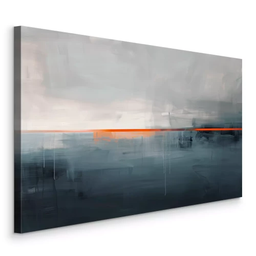 Canvas Abstract zeegezicht bij schemering