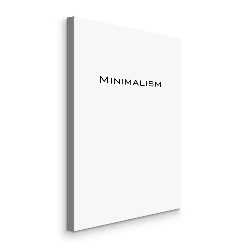 Canvas Zwarte minimalistische letters op een witte achtergrond