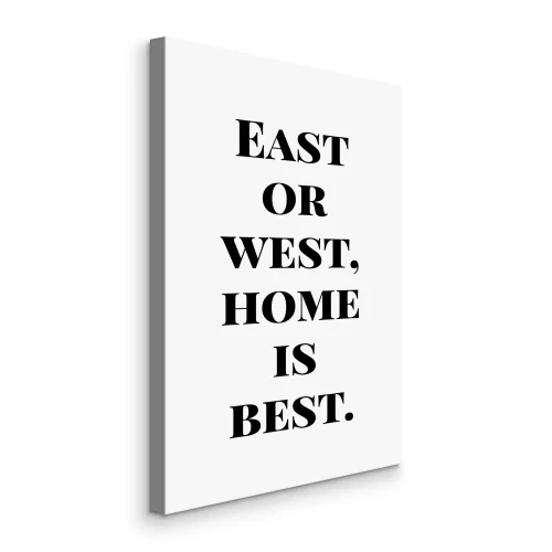 Canvas Het mooiste huisopschrift in het zwart