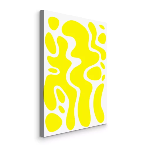 Canvas Gele abstracte verfspatten