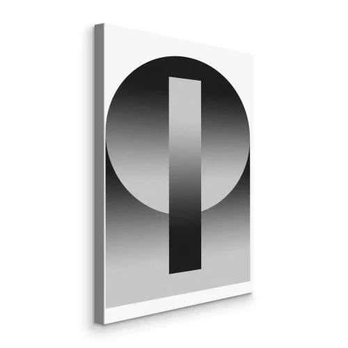 Canvas Zwart-witte abstracte vormen