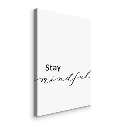Canvas Inscriptie over bewust leven