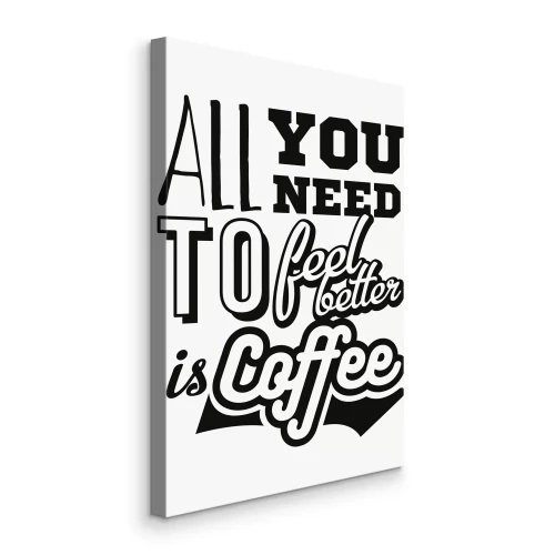 Canvas Motiverende afbeelding over koffie